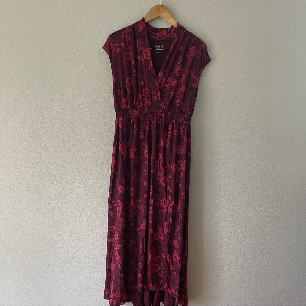 Isabel Maternity By Ingrid & Isabel Maxi Stretch Jersey Knit Purple Dress XL
